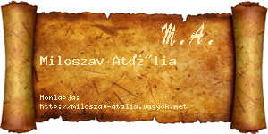Miloszav Atália névjegykártya